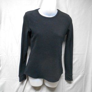 Cuddl Duds Climate Right black fleece top small